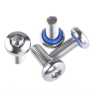 China Pan Pan Torx/Tamperproof O Ring Self Sealing Screws Water Proof Cross/Hex Head for sale