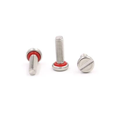 China Pan China Factory Custom Phillip Flat Grooved Head Waterproof O Ring Self Sealing Screws for sale