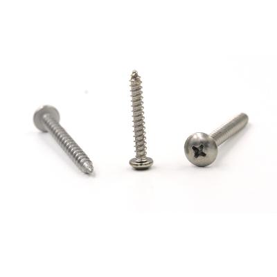 China Cross Pan Stainless Steel Recess Raised Head Countersunk Tapping Screws for sale