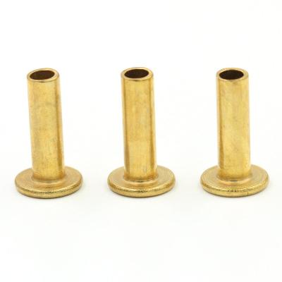 China Stainless Steel Customized Wholesale 304 316 Semi Tubular Stainless Steel /brass Flat Head Rivets for sale