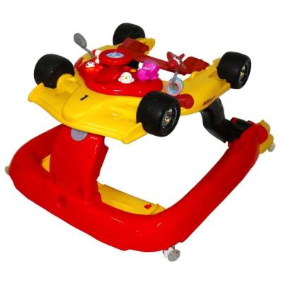 China Alloy/PP Cartoon Baby Walker Aluminum Plastic Single Walkers Model Baby Walker Tricycle for sale