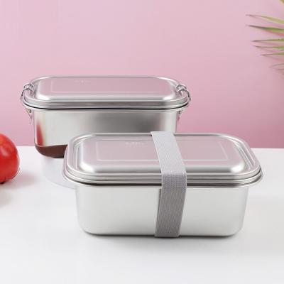 China Hot Selling Freshness Keeping Bento Box Stainless Steel Lunch Box Food Grade Food Grade Container Airtight Lunch Box For Outdoor Picnics for sale