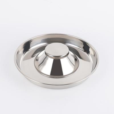 China Sustainable Cheap Round Stainless Steel Dog Bowls Slow Feeder Dog Bowl Pet Bowl for sale