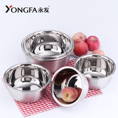 China Viable Premium Quality Stainless Steel Salad Mixing Bowls Mirror Necessary Washing Bowls Soup Bowl Polish Kitchen for sale