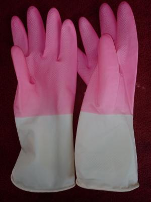 China household gloves bi color wash glove vinyl customized packging bicolor glove for sale