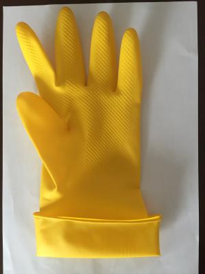 China Yellow  industrial rubber gloves thick industrial gloves heavy duty latex gloves for sale