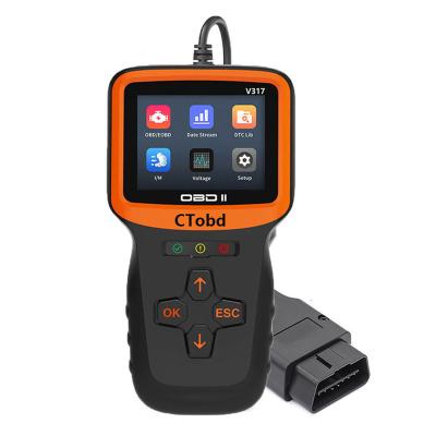 China Universal All OBD II Protocol Cars V317 Automotive OBD2 Scanner Vehicle Diagnostic Scan Tool Code Reader Check Car Engine Fault Light Analyzer With Clear Reset for sale