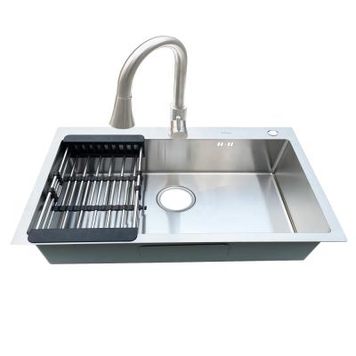 China Without Faucet SS Sinks Handmade Stainless Steel Single Bowl Kitchen Sink for sale