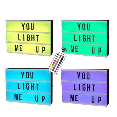 China With Rectangular Indoor A4 Micro Left Led Light Box Advertising Appearance Package Boxes Led Picture Frame Colorful Light Box GRB Lights Hot Changes for sale