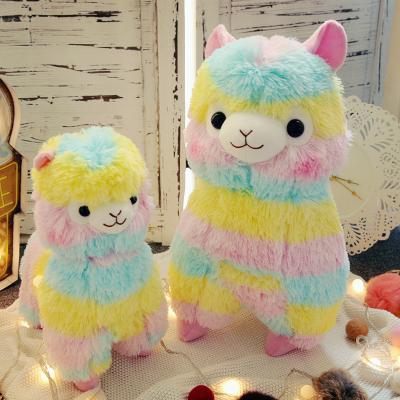 China Hot Sale Anti-Static Rests Wholesale Price For Sale 20 Cm Rainbow Alpaca Plush Toy Animal Dolls For Children Stuffed Llama Toy 35cm 25cm for sale