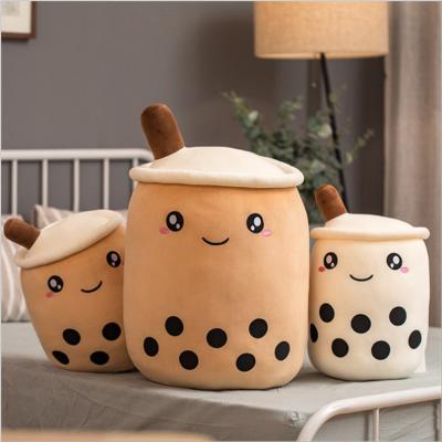 China Anti-static hot sale coffee bubble milk tea cup white soft plush toys 24cm wholesale for sale cartoon bubble milk tea plush kids toys for sale