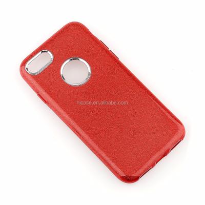 China Hot Puff TPU PC CASE Powder Shell 3 in 1 Cheap Hybird Cell Phone Case For Iphone7 Silicone Case for sale