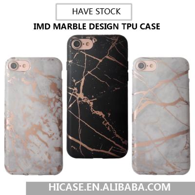 China IMD Design Bronzing Chrome Rose Gold IMD Design Marble TPU Cell Phone Cover Case For Marble iPhone 6 6S 7, For iphone 7 plus case tpu for sale