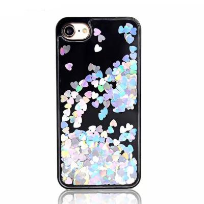 China 2019 Hot Fit TPU PC Combo Case Mobile Phone Cover For Iphone 5 6s 6 plus 6s plus 7 7plus, Quick Stand Liquid Cell Phone Case Black for sale