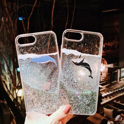 China Cover Whale Pattern Liquid Case For Iphone 11 Liquid Sand 6.1 Case For Iphone 11 Cases For Girls Glitter Case Liquid Cover For Iphone 11 pro for sale