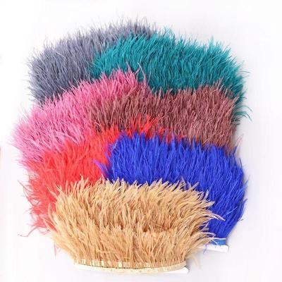 China Shrink-Resistant Stylish Dress, Handbag, Designer Clothes and Apparel Trimming Feathered Ostrich Feather Fringe Trim for sale