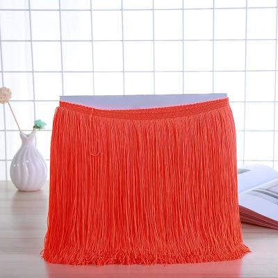 China 15cm 20cm 30cm Polyester Tassel Fringe Rayon Shrink-Resistant Trim For Latin Dress for sale