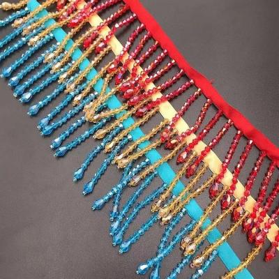 China Fashionable DIY for Party Costumes, Heavy Shape Home Decor Lamp Beads Trim Drop Charm Tassel Fringe Trim for sale