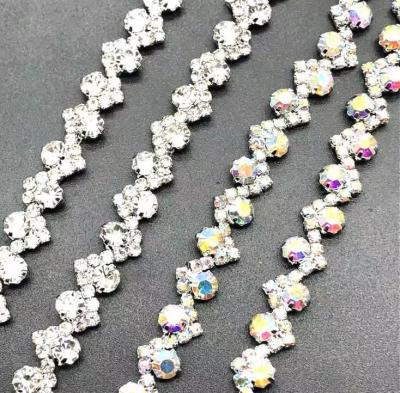 China Flatback New Arrival Fashion Metal Crystal Diamond Rhinestone Cup Chain For Apparels for sale