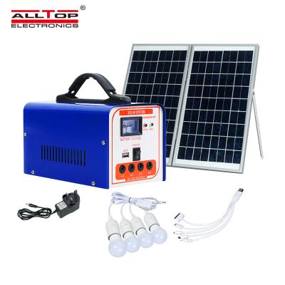 China ALLTOP Hot Selling Home DC 40w Portable Solar Power Kits Off Grid Home Station Mini Solar Power Lighting System for sale