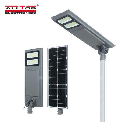 China ALLTOP Parks Factory Price Die Casting Aluminum Outdoor IP65 100 Watt All In One Solar Led Street Light for sale