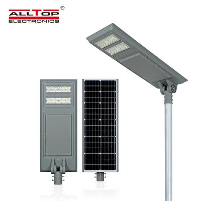 China ROAD ALLTOP IP65 waterproof heatproof fitted smd 40w 60w100w integrated all in one solar led street light for sale