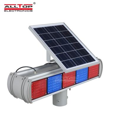 China Iron+Aluminum+PC+ABS ALLTOP Customized Solar Powered Solar Powered Warning Signal LED Safety and Protection Roadway Security Light for sale