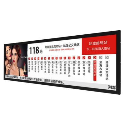 China Hot 37.6 Inch Bus Supermarket / Store Ultra Wide Stretched Advertising Lcd Display / Ads Lcd Player for sale