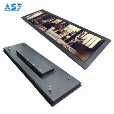 China Metal Case 28.6 Inch HD Stretched LCD Screen Bar LCD Display With Android OS For Ads for sale