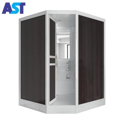 China Contemporary direct glass bath cubicle toilet piss WC factory bathroom accessories aluminum shower rooms for sale