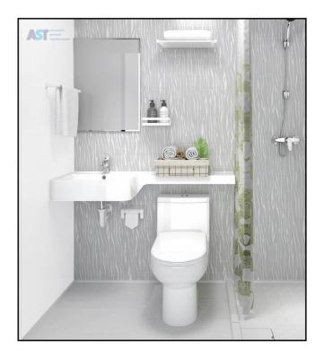 China Modern Portable Toilet Integrated Bathroom Unit Drinking Shower Room for sale