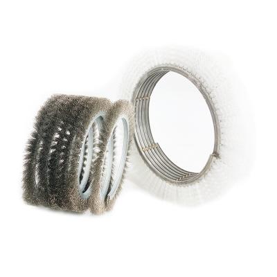 China Steel Polishing Coil Spiral TDF Abrasive Rotating Brush For Steel Mill for sale