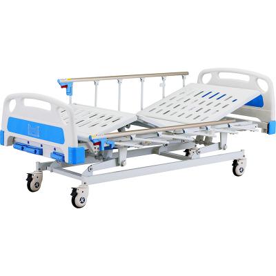 China Three crank Manual Hospital bed simple bed for sale