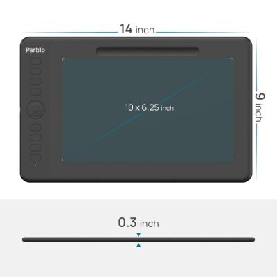 China Parblo Intangbo M 10inches Graphic Tablet with 8192 Battery Free Pen with Tilt Function Intangbo M for sale