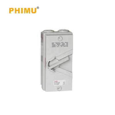 China PC IP66 Isolator Switch 3 Phase 1pole 2pole 3pole 4pole On Switch With &earth Neutral Bars for sale