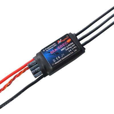 China Maytech MT80A-SBEC-FP32 RC Controller 80A Motor Speed ​​ESC for Aeromodelling Electric Radio Controlled Airplane 50*31mm for sale