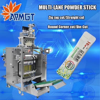 China Multi food lane probiotics powder stick bag filling and packing machine-round corner Te koop