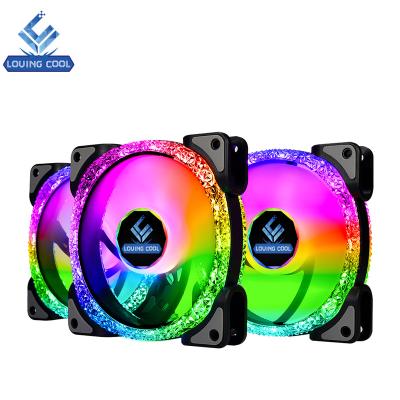 China White Mixedcolor 120Mm 12V 1200RPM Computer Case PC Led Cooling Filter RGB Desktop Wrap For Nomad Computer Fan 120MM for sale