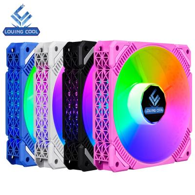 China Computer Case Loving Case Cool Fan 120mm Fan RGB High Quality Silent Computer Cooler for sale