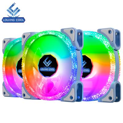 China 120mm RGB Cool Computer Fan 12v DC Case Cool Computing Fan Cooler Air Cooler For PC for sale