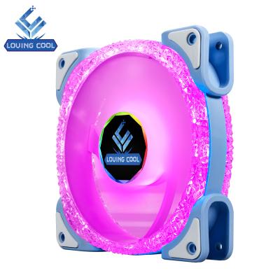 China Computer Case Loving Cool Solid Color 120mm sata Fan Controller Fan PC Fans Cooling Radiator Fan for sale