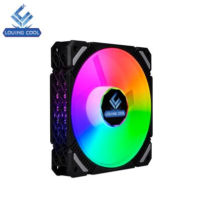 China Computer case magnet 120mm cool comput fan RGB computer fan with controller for sale