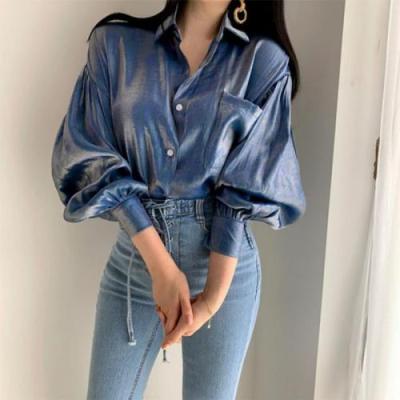 China Late Clothing Breathable Women Ladies Loose Long Sleeve Shirt High Quality for sale