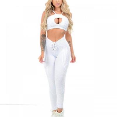 China Breathable Sportswear Wholesale Women Clothes Yoga Set Two Piece Outfits for sale