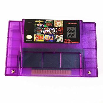 China 2020 Hot Selling ABS+PC Shell For Snes Multi Card Purple 110 In 1with Multi Games For Snes Cartridge for sale