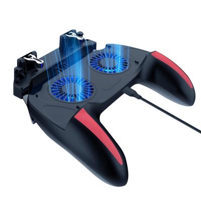 China [usb] H10 Gamepad Mobile Gamepad Controller Double Cool Fan Mobile Joystick For Pubg Smartphone Games for sale