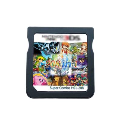 China 2020 Hotselling Retro ABS Plastic Video Games 208 In 1 Games Cartridge Cards For for sale