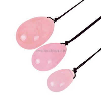 China Polished natural crystal therapy stone rose quartz jade yoni eggs for women for sale