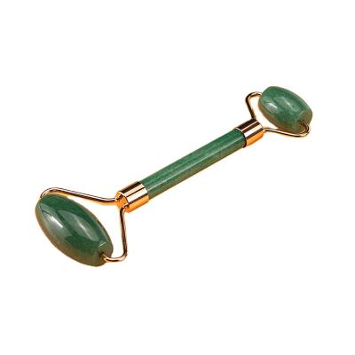 China Polished Massage Facial Roller Rose Quartz Roller Green Aventurine Roller For Face for sale