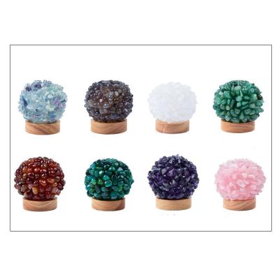 China Factory Price Supply Small Crystal Lamps Handmade Crystal Lamps Polished Gemstone Chips Expert At Night for sale